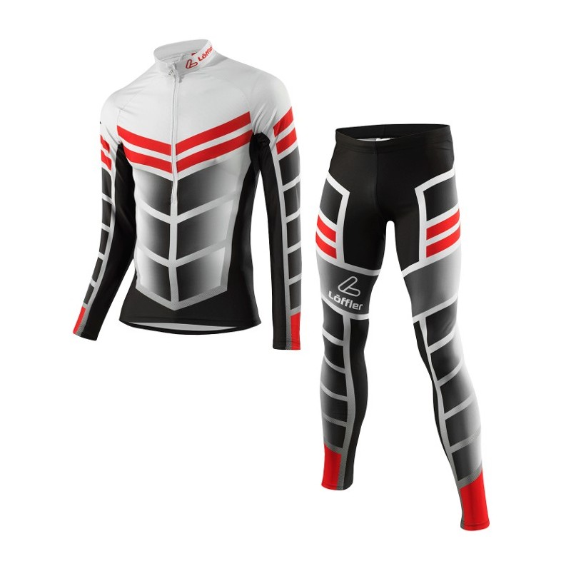 Löffler combinaison ski de fond WorldCup 2017/18 noir-rouge (pou